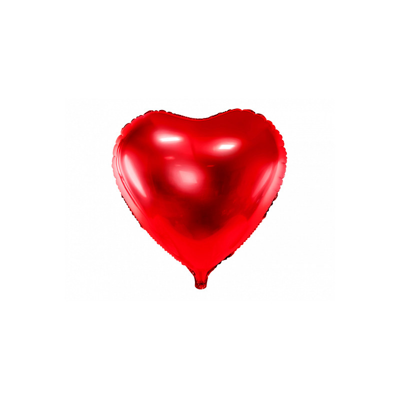Pallone PALLONCINO CUORE ROSSO in foil Mylar - gonfiabile ad aria o elio 72x73cm