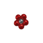 Pallone PALLONCINO FIORE ROSSO E ARGENTO in MYLAR foil 42cm circa