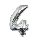 Pallone PALLONCINO numero 4 QUATTRO ARGENTO in MYLAR foil 41cm