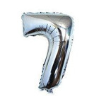 Pallone PALLONCINO numero 7 SETTE ARGENTO in MYLAR foil 41cm