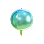 Pallone PALLONCINO SFERA sfumato Celeste e Verde - gonfiabile ad aria o elio 35CM