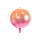 Pallone PALLONCINO SFERA sfumato ROSA e ARANCIO - gonfiabile ad aria o elio 35CM