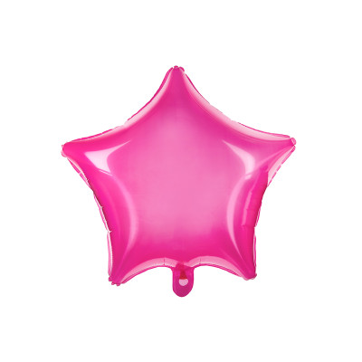 Pallone PALLONCINO STELLA Fuxia Trasperante in Mylar - gonfiabile ad aria o elio 48cm