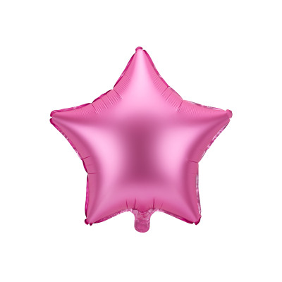 Pallone PALLONCINO STELLA Rosa Carico Satinato in Mylar - gonfiabile ad aria o elio 48cm