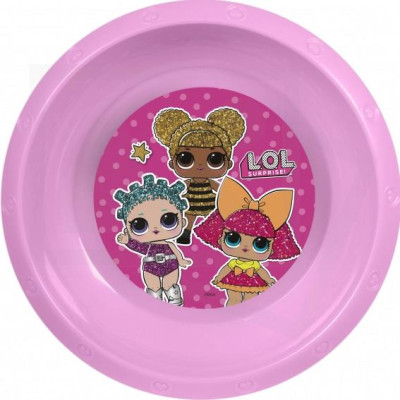 Piatto Fondo LOL Surprise per pasto pappa Bimba Bimbo - 16cm in plastica rigida