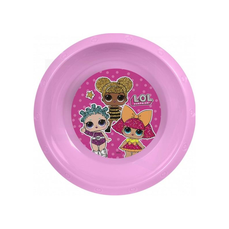 Piatto Fondo LOL Surprise per pasto pappa Bimba Bimbo - 16cm in plastica rigida