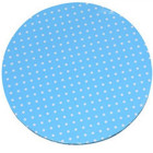 Piatto SottoTorta rigido TONDO - CAKE BOARD Celeste Pois Bianco Ø35cm