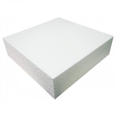 QUADRATO in POLISTIROLO - L20 X H5 -  base per torte o topper finti
