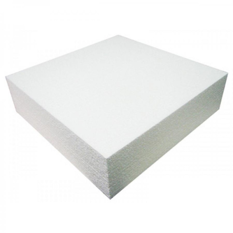 QUADRATO in POLISTIROLO - L40 X H5 -  base per torte o topper finti