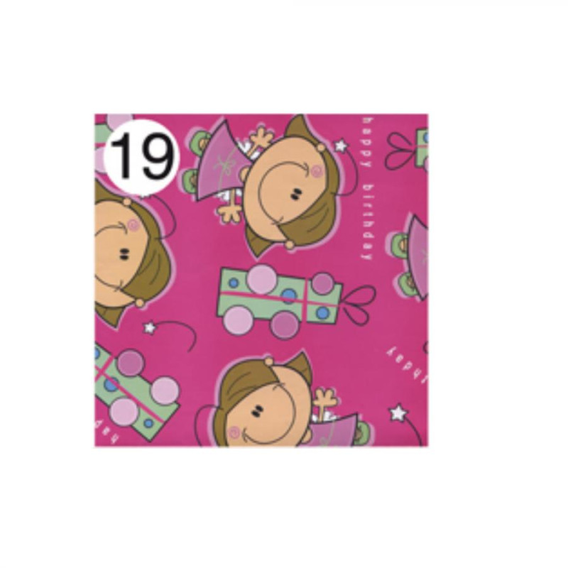 Rotolo Carta da confezione REGALO ANGEL compleanno - 2 Fogli da 70x100cm