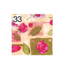 Rotolo Carta da confezione REGALO ROSE FOGLIE compleanno - 2 Fogli da 70x100cm