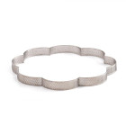 Sagoma microforata a forma di FIORE - CROSTATA - 24x24cm- Fascia in acciaio inox