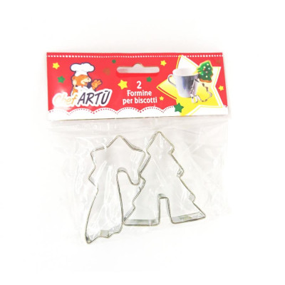 Set 2 formine  TAGLIAPASTA NATALE natalizi - per creare fantastici biscotti o dolci