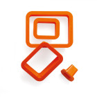 Set 4 TAGLIAPASTA RETTANGOLO rettangolare per creare fantastici biscotti o dolci