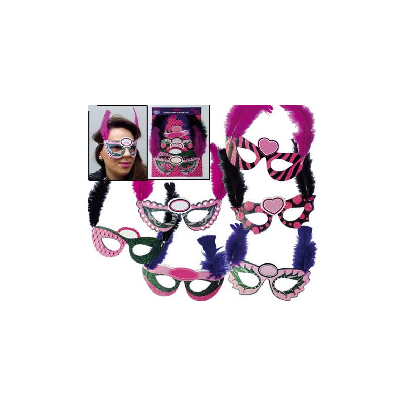 Set 6 Maschere personalizzabili -  ADDIO al NUBILATO, compleanni ecc.