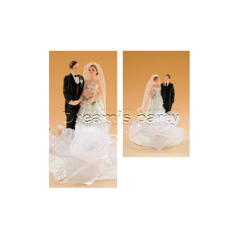 SPOSI CON FIORI IN RESINA H 16,5CM