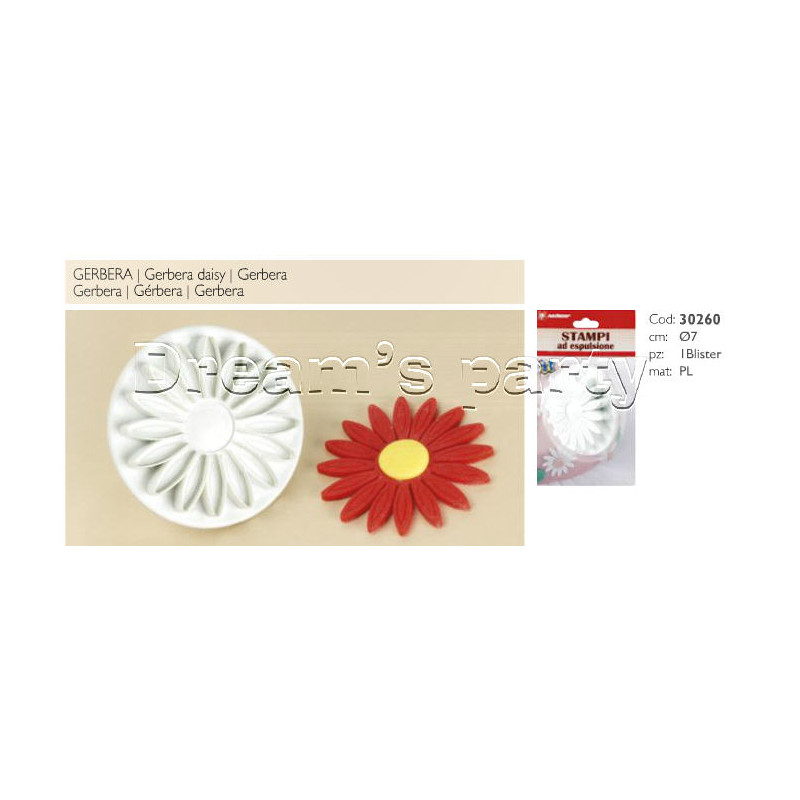 STAMPO AD ESPULSIONE GERBERA GRANDE CM 7