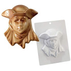 Stampo in plastica per maschera in cioccolato - carnevale veneziana 135x160x45mm