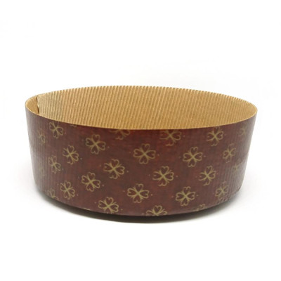 Stampo PANETTONE 750gr Basso - 5 pezzi - Pirottino monouso in carta da Forno