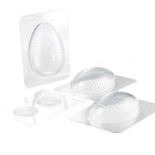 Stampo Uovo Cioccolato RIGHE ORIZZONTALI in polietilene Forma Uova Pasqua 270gr