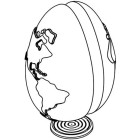 Stampo Uovo di Cioccolato GLOBO MONDO in polietilene Forma Uova di Pasqua 280gr