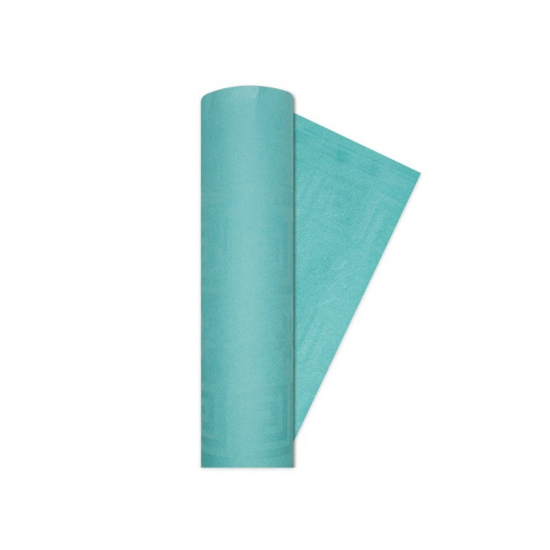 Tovaglia rotolo AcquaMarina 5x1,2mt - in Carta Damascata per decoro tavola e festa