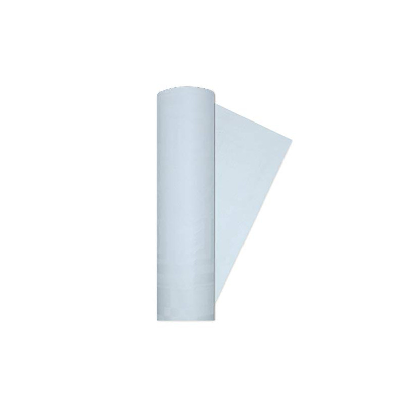 Tovaglia rotolo BIANCO 5 x1,2mt - in Carta Damascata per decoro tavola e festa