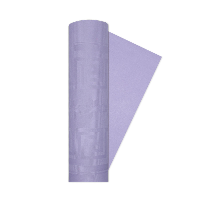 Tovaglia rotolo LILLA 5x1,2mt - in Carta Damascata per decoro tavola e festa