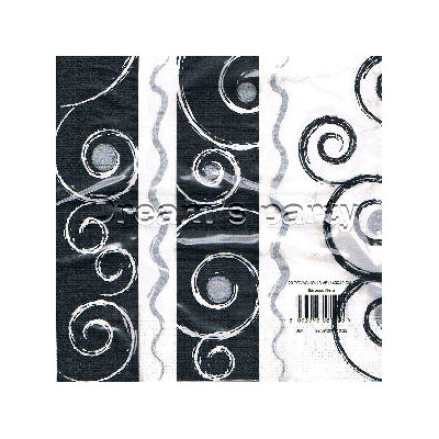 TOVAGLIOLO BAROCCO NERO 40X40 3 VELI 20PZ