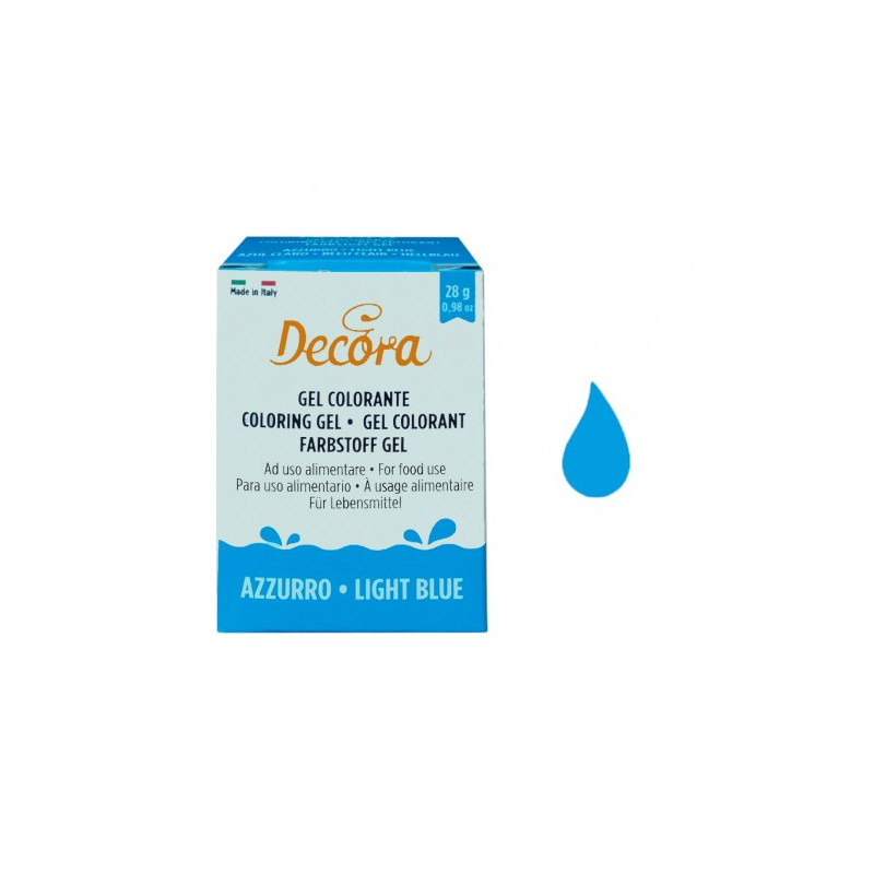 Vasetto Colorante Gel alimentare AZZURRO - 28g - per pasta di zucchero, panna