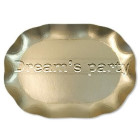 VASSOIO RETTANGOLARE ORO SATINATO 46X33CM