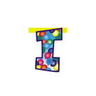 Lettera I in carta per festone componibile - H20cm - Fantasia Casuale