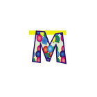 Lettera M in carta per festone componibile - H20cm - Fantasia Casuale