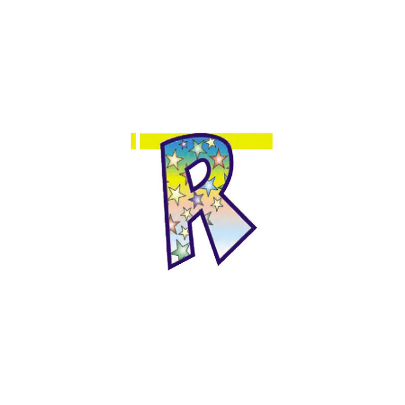 Lettera R in carta per festone componibile - H20cm - Fantasia Casuale
