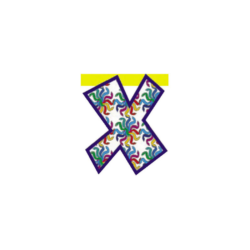 Lettera X in carta per festone componibile - H20cm - Fantasia Casuale