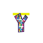 Lettera Y in carta per festone componibile - H20cm - Fantasia Casuale