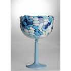 Ciotola COPPA AZZURRA Calice Vino in plastica Alta - Alzata per caramelle dolci