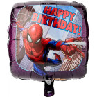 Pallone PALLONCINO in foil MYLAR SPIDERMAN happy birthday quadrato 43 cm