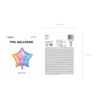 Palloncino foil mylar stella sfumata HAPPY BIRTHDAY - gonfiabile ad elio - 40 cm