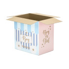 Scatola Sorpresa Baby Shower Boy or Girl Box Surprise rosa e celeste 60x40x60cm