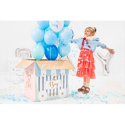 Scatola Sorpresa Baby Shower Boy or Girl Box Surprise rosa e celeste 60x40x60cm
