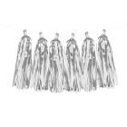 Set fai da te Ghirlanda di Nappa in carta - 12pz - colore Argento Lucido