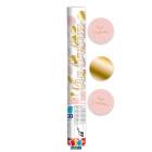 Cannone SPARACORIANDOLI Buon Compleanno Rosa e Oro - Tubo lancia coriandoli 30cm