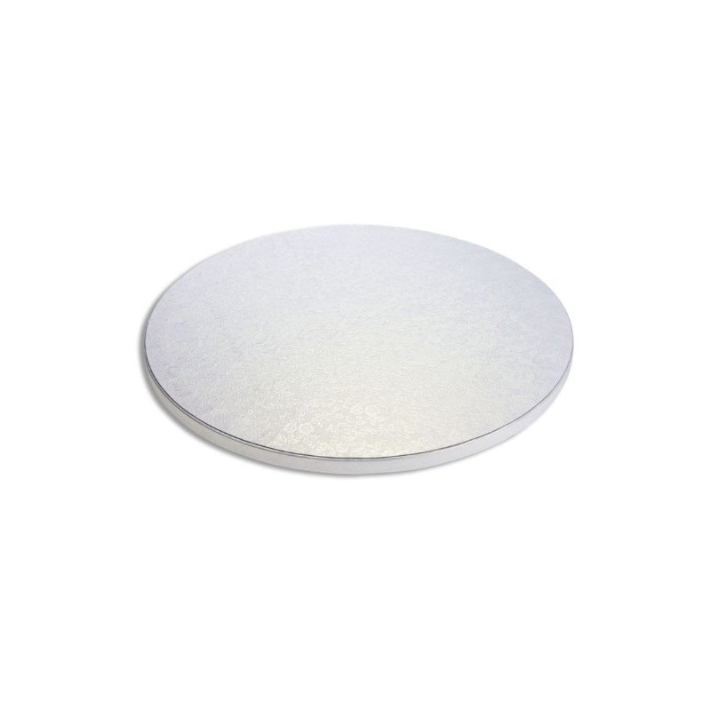 CAKE BOARD TONDO Ø 36 x H 1,2cm - Vassoio Argentato -  Piatto SottoTorta rigido