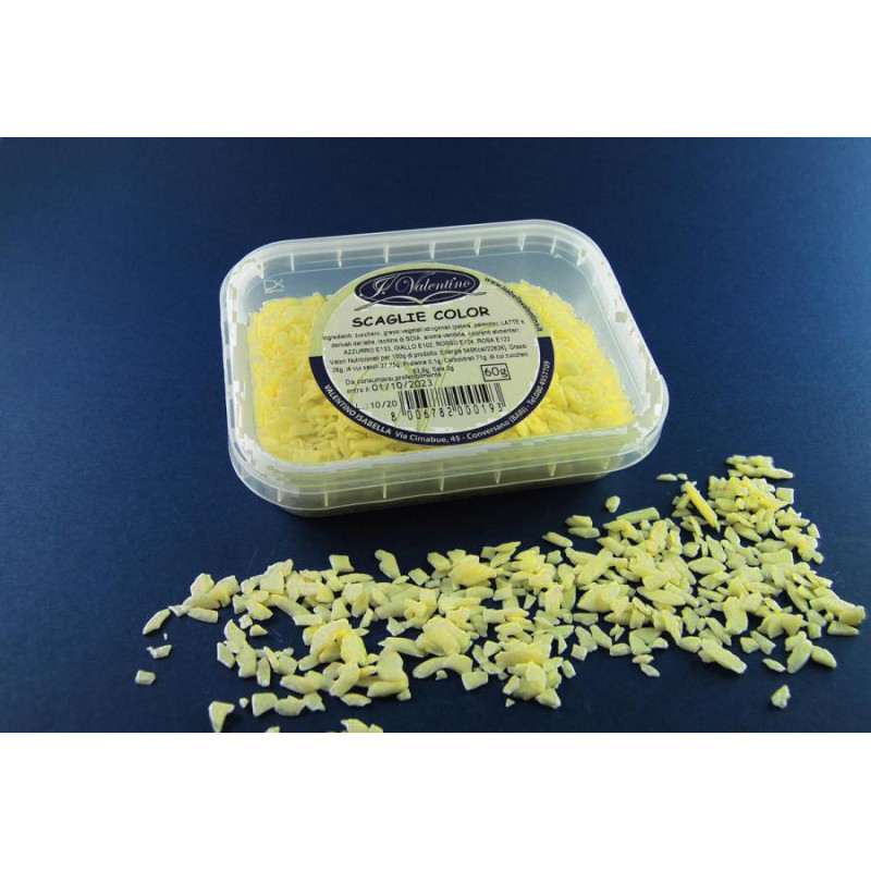 Scagliette colorate GIALLO - Decorazioni per dolci e dolci 60gr