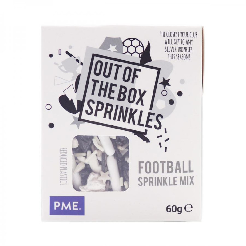 Decorazioni FOOTBALL in ZUCCHERO SPRINKLE MIX per torte dolci - 60g