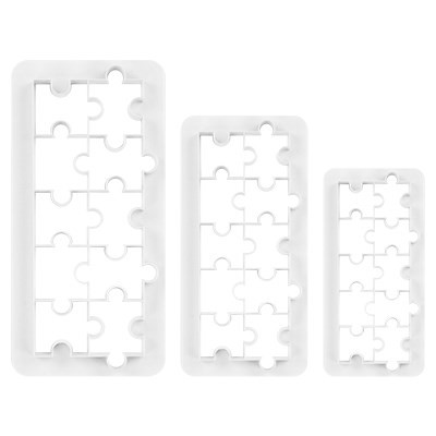 Set 3 multi TAGLIAPASTA geometrico PUZZLE -  per creare biscotti o dolci