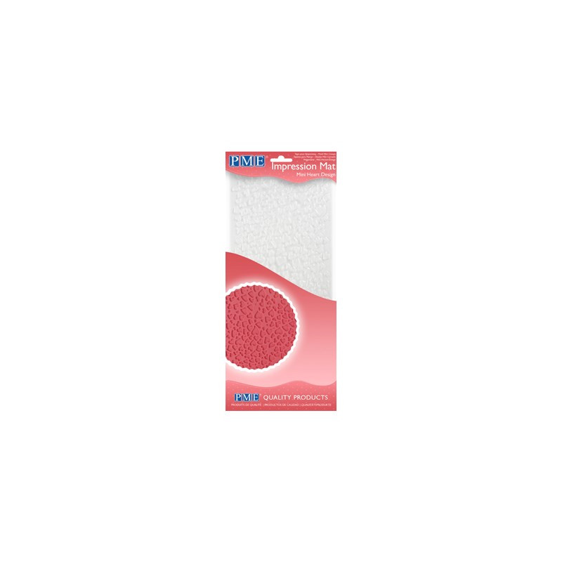 Tappetino Stencil per stampa ad impressione, effetto mini cuori - 30x15cm