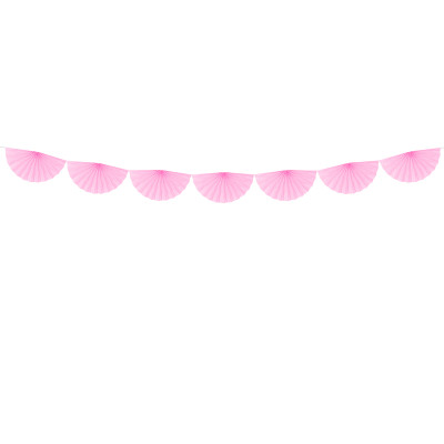 Festone ghirlanda Decorazione mezze sfere ROSA in carta frufru - 3m