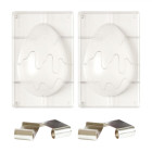 Kit Stampo per Uovo DECORATO con colature di Cioccolato in policarbonato - 250gr